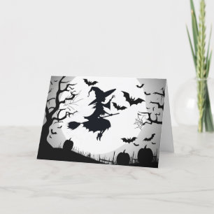 "Spooky Weir Night Sky" Halloween Party Invite