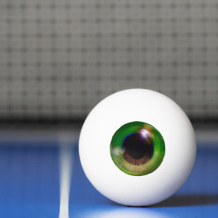 Spooky Weird Realistic Green Eye Eyeball Halloween Ping Pong Ball