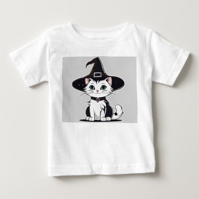 Spooky Whiskers: Magical Kitty Edition Baby T-Shirt (Front)