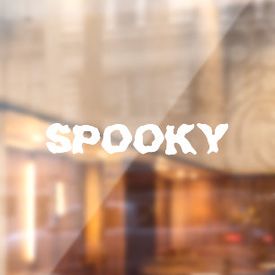 Spooky white Halloween custom text decoration