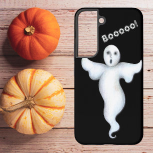 Spooky White Wispy Ghost Saying Boooo! Samsung Galaxy Case