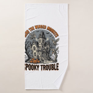 Spooky Winged Monkeys Haunted Halloween Shirt_1 Bath Towel