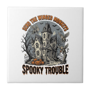 Spooky Winged Monkeys Haunted Halloween Shirt_1 Tile