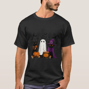 Spooky Witch Black Cat Halloween Pumpkin For Men T-Shirt