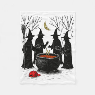 Spooky Witch Halloween Anti Trump Feminist Women R Fleece Blanket