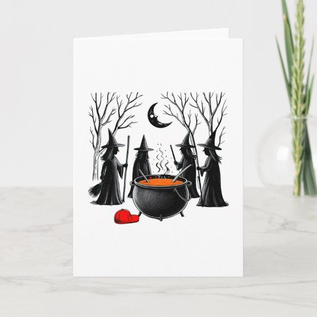 Spooky Witch Halloween  Card (Front)