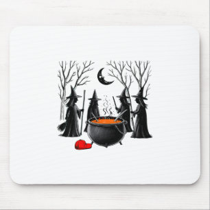 Spooky Witch Halloween Mouse Pad