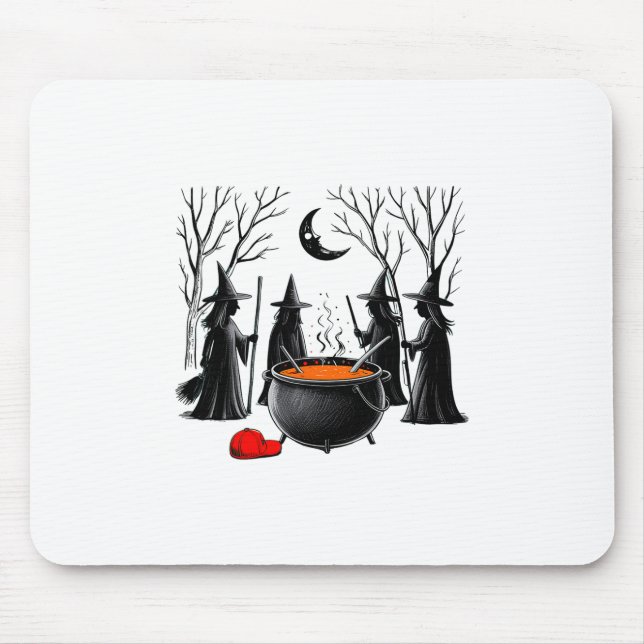Spooky Witch Halloween  Mouse Pad (Front)