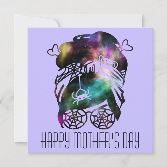 Spooky Witch Mother's Day Creepy Mum Holiday Card (Front)