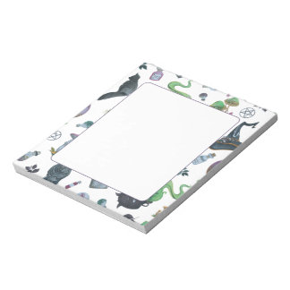 Spooky Witch Pattern Notepad