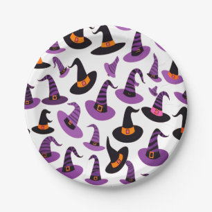 Spooky Witch Plates Halloween Creepy
