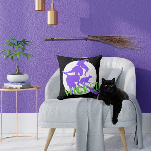 Spooky Witch Throw Pillow
