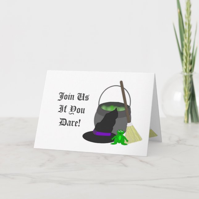 Spooky Witchs Brew Holiday Card (Front)