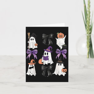 Spooky Witchy Boo Ghost Coqueet Pumkin Black Cat Card
