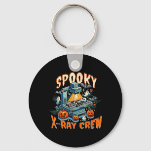 Spooky X-ray Crew Skeleton Ghost Halloween Key Ring