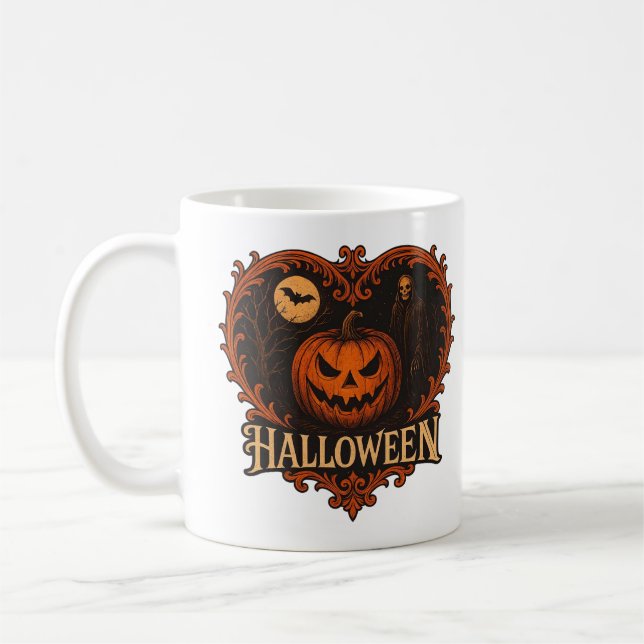 Spooky Yet Stylish Classic Mug 11 oz – Halloween-I (Left)