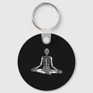 Spooky Yoga Pose Skeleton Halloween Costume Yogi A Key Ring