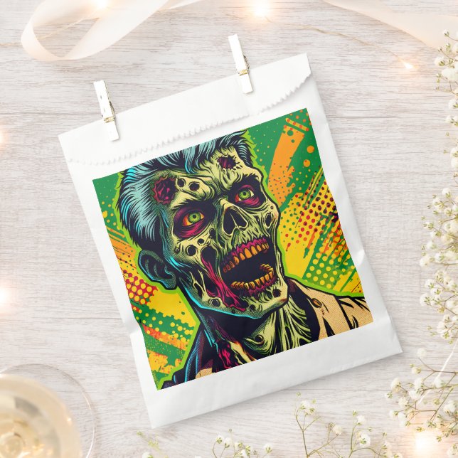 Spooky Zombie Halloween Party Favour Bags (Clipped)
