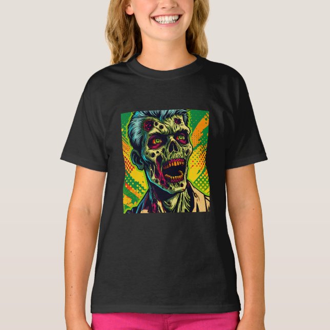 Spooky Zombie Halloween Party T-Shirt (Front)
