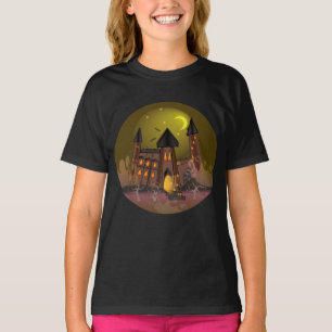 SpookyHalloween witch house and vampires castle T-Shirt