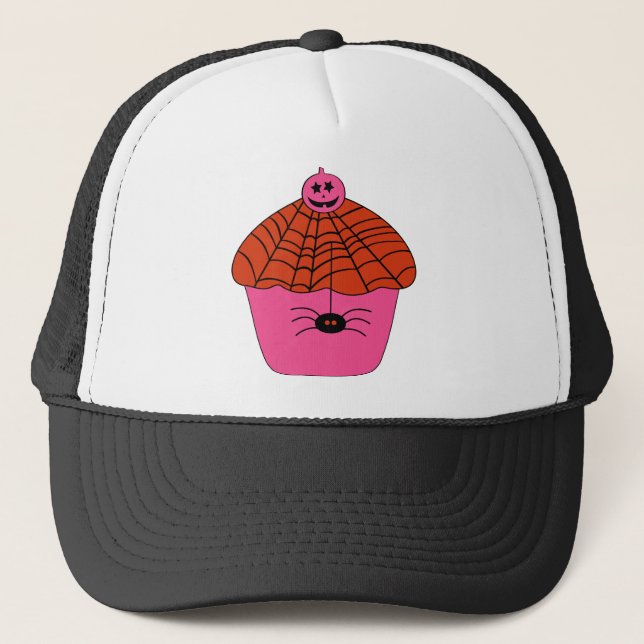 Spookylicious Halloween Cupcake Trucker Hat (Front)