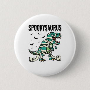 Spookysaurus Halloween Dinosaur T-Rex 6 Cm Round Badge