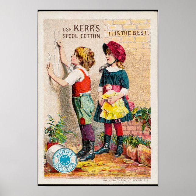 Spool Cotton, Vintage Advertising Poster (Front)