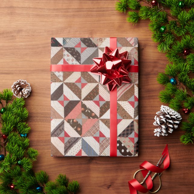 Spool quilt wrapping paper (Holiday Gift)