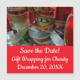 Spools of Christmas Ribbon Holiday Red and Gold