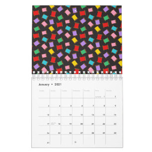Spools Sewing Threads Black Dressmaker Seamstress Calendar