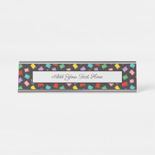 Spools Sewing Threads Black Dressmaker Seamstress Desk Name Plate