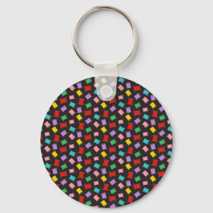 Spools Sewing Threads Black Dressmaker Seamstress Key Ring
