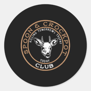 Spoon And Crock Po Ing Tomorrow'S Trophy Classic Round Sticker