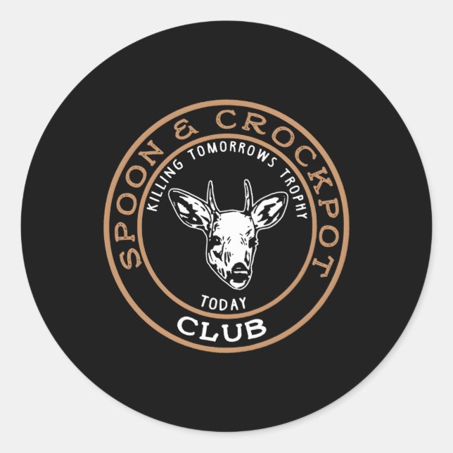 Spoon And Crock Po Ing Tomorrow'S Trophy Classic Round Sticker (Front)
