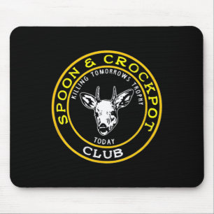 Spoon And Crockpot Club Funny Hunting Design Mouse Pad