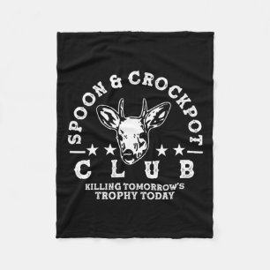 Spoon And Crockpot Club Tomorrow's Trophy Deer Hun Fleece Blanket