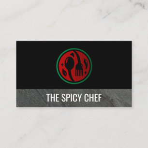 Spoon Fork Chilli Logo Business Card