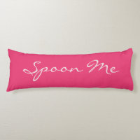"Spoon Me" custom name & colour body pillow