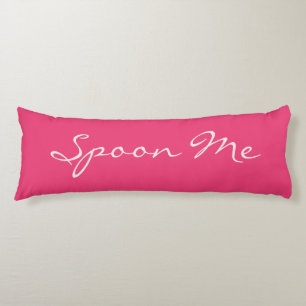 "Spoon Me" custom name & colour body pillow