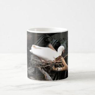Spoonbill bird on nest in Spain Coffee Mug