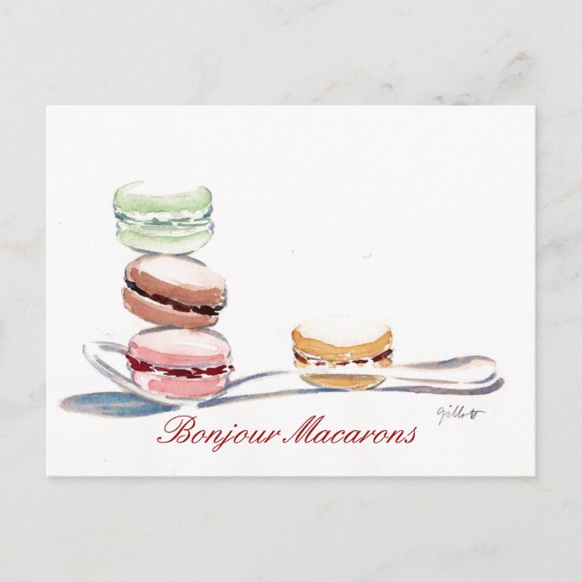 Spoonful of Macarons Postcard (Front)