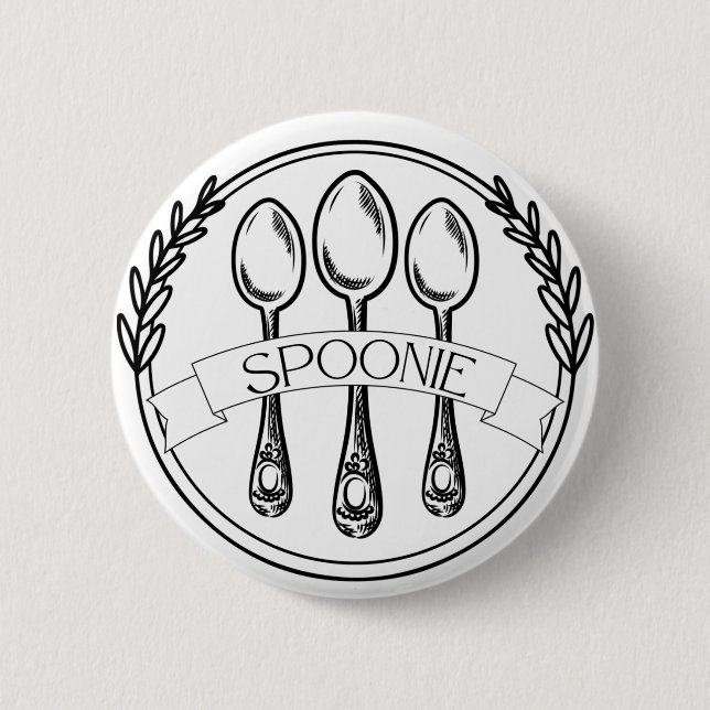 Spoonie Chronic Illness Awareness Button (Front)