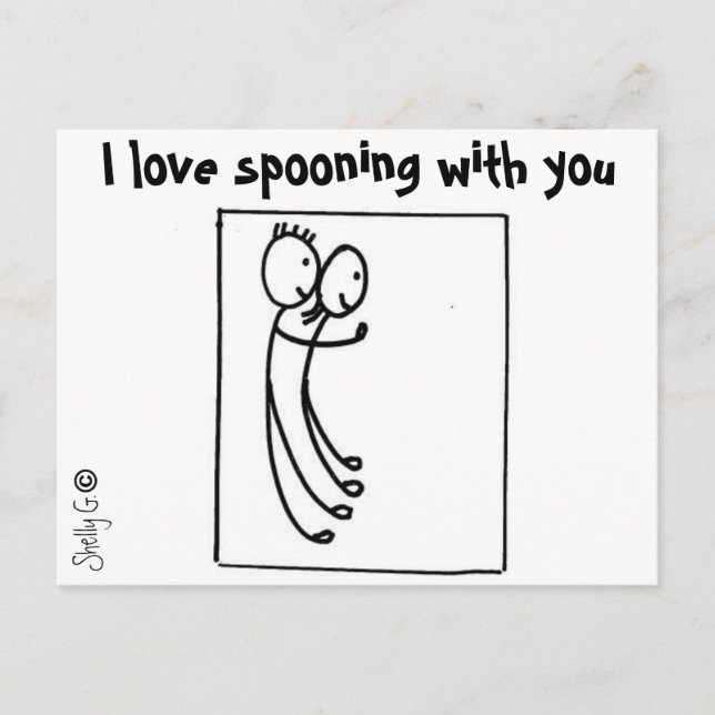 Spooning Love Postcards (Front)