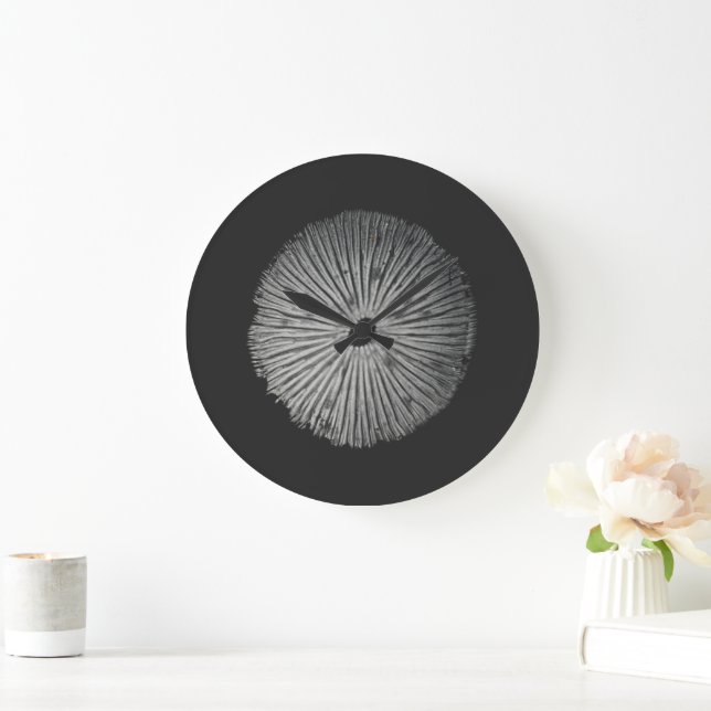 Spore Print Note Card Large Clock (Home)