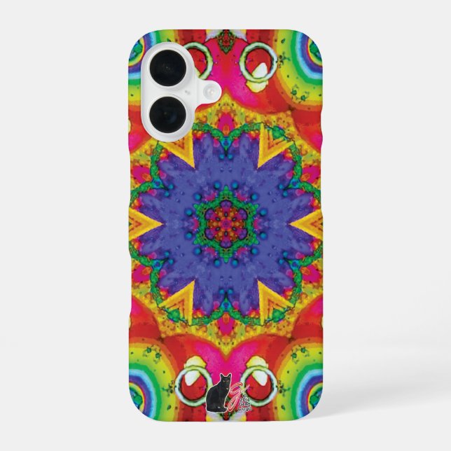 Spores Kaleidoscope iPhone 16 Case (Back)