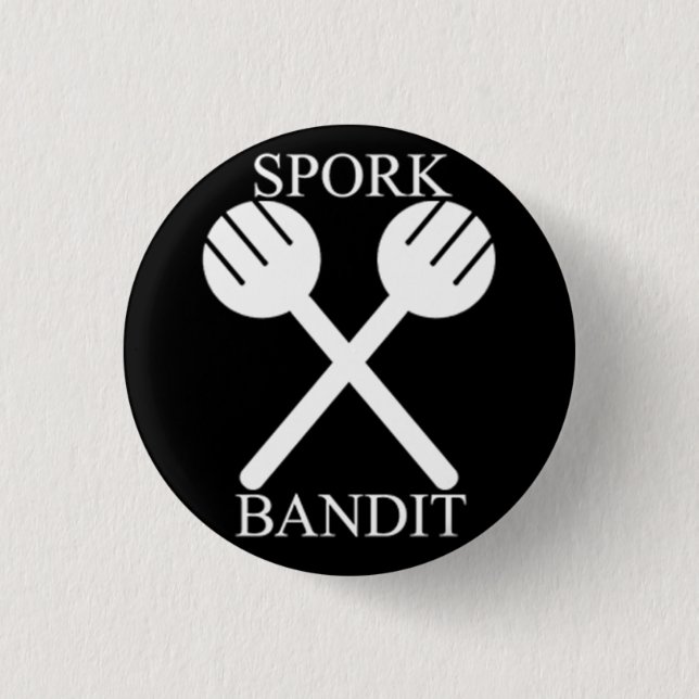 Spork Bandit in the Dark 3 Cm Round Badge (Front)