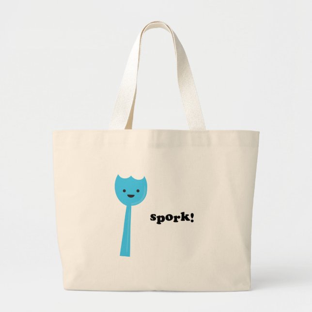 Spork! Large Tote Bag (Front)
