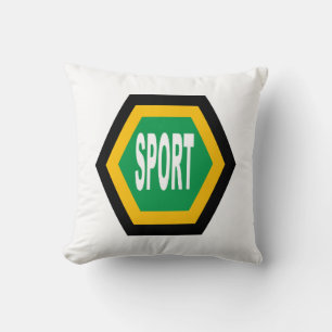 SPORT AFRICA white decorative cushion