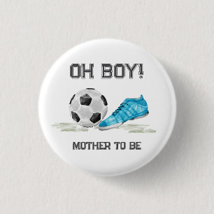 Sport All Star Soccer Mother To Be aby Shower 3 Cm Round Badge