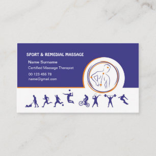 Sport and remedial massage Business card